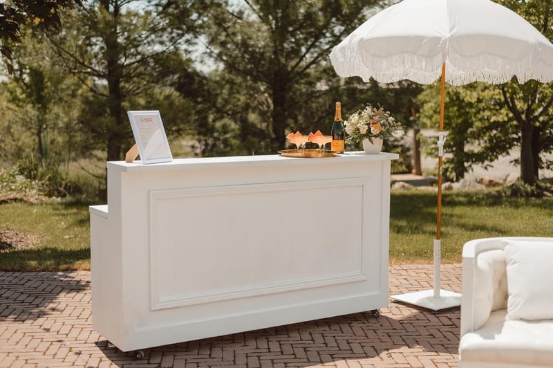 White Antique Fringe Umbrella