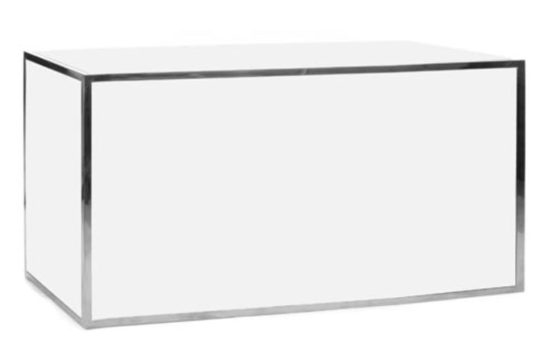 6' Chrome Frame White Plexi Bar